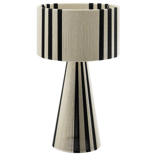 Gia Handwoven Cotton Thread Table Lamp – Striped or Plain Design for Stylish Accent Lighting