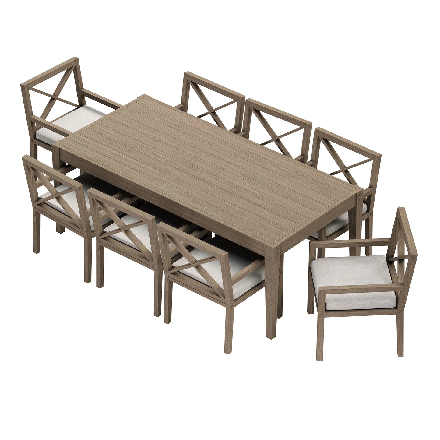 Northlake 9-Piece Outdoor Teak Wood Dining Set