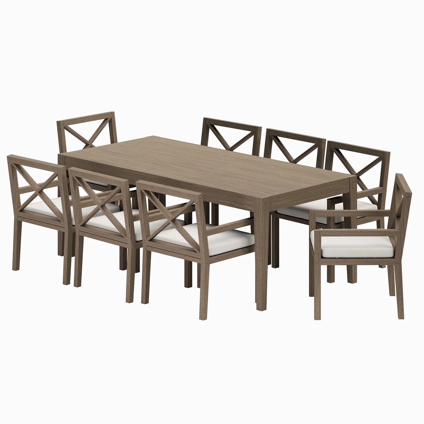 Northlake 9-Piece Outdoor Teak Wood Dining Set
