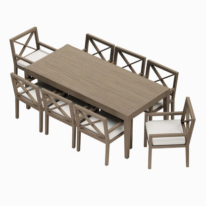 Northlake 9-Piece Outdoor Teak Wood Dining Set