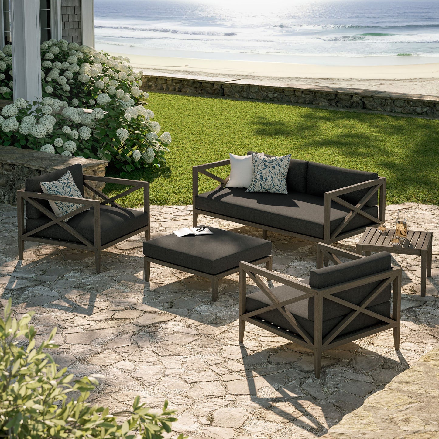 Northlake 5-Piece Outdoor Teak Wood Furniture Set