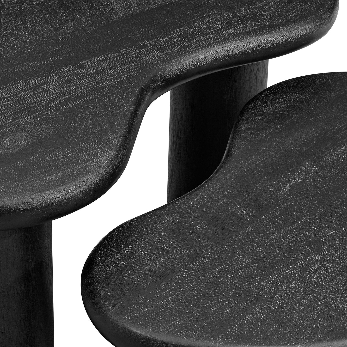 Hackney Mango Wood Nesting Coffee Table Set – Modern Space-Saving Design