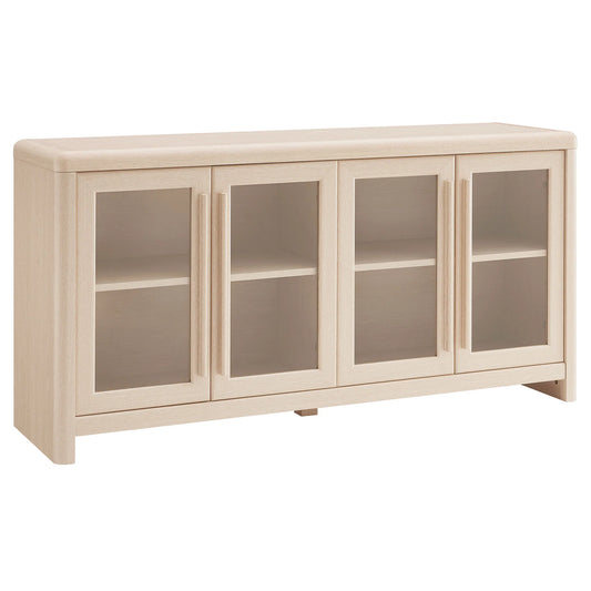 Evren 4-Door Sideboard Cabinet in Ash – Modern Storage & Display Solution for Dining or Living Rooms