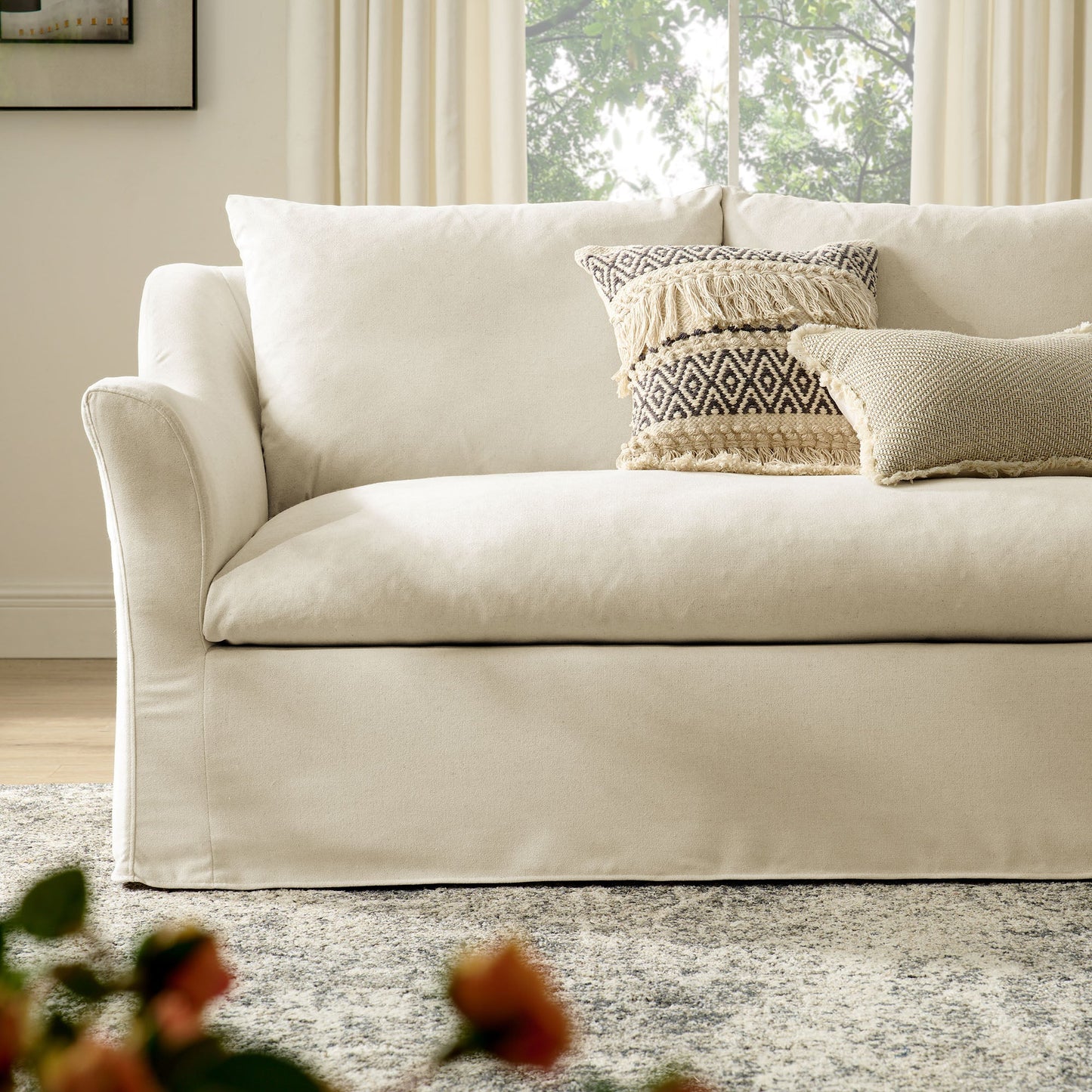 Somerset 92" Linen Blend Sofa
