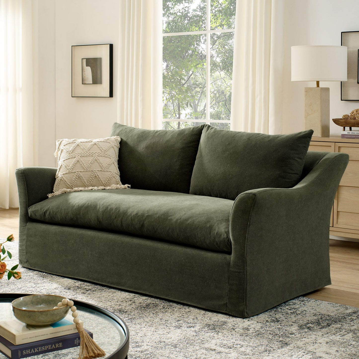 Somerset 70" Linen Blend Loveseat