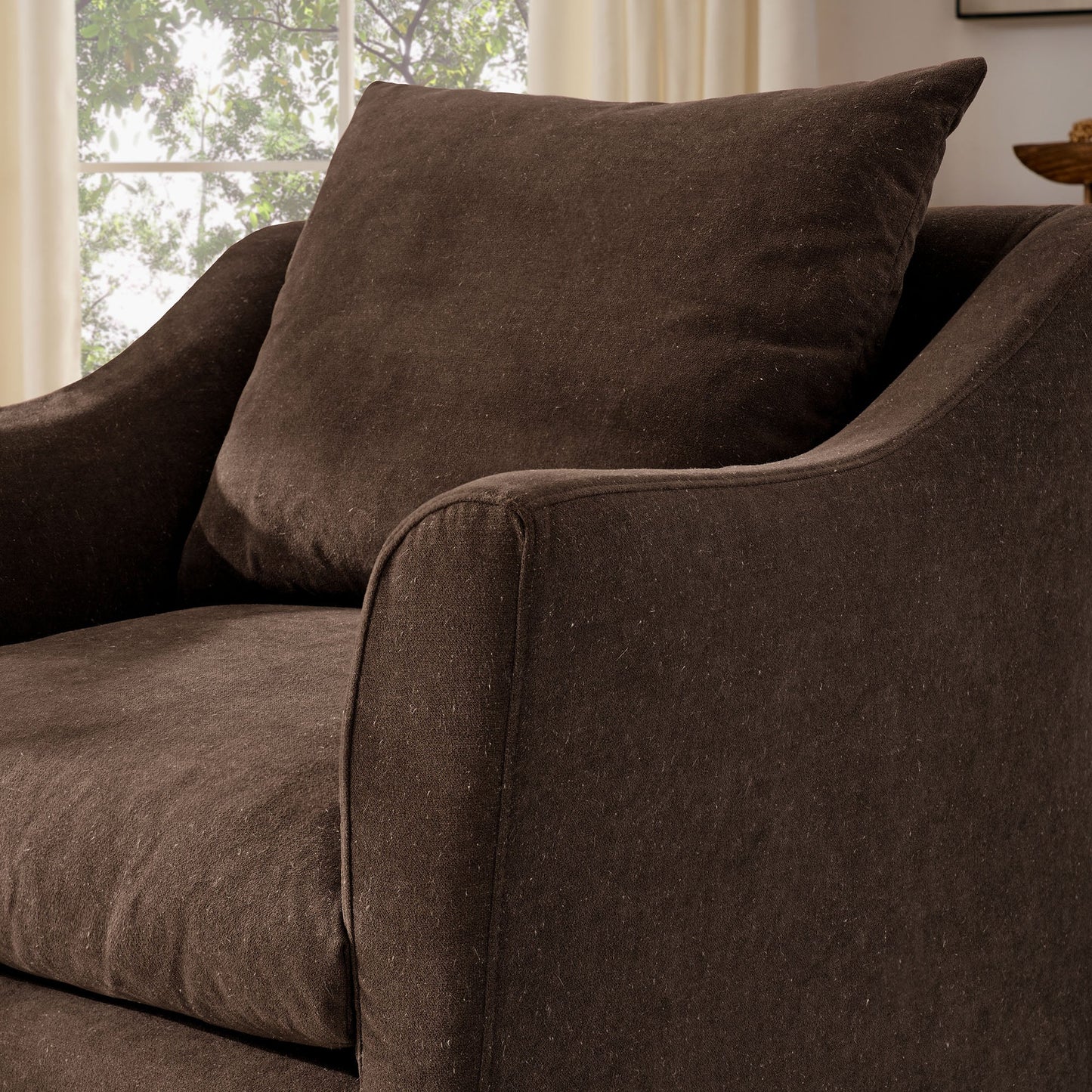 Somerset Linen Blend Upholstered Armchair