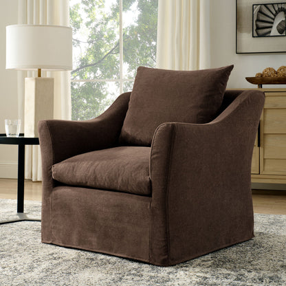 Somerset Linen Blend Upholstered Armchair