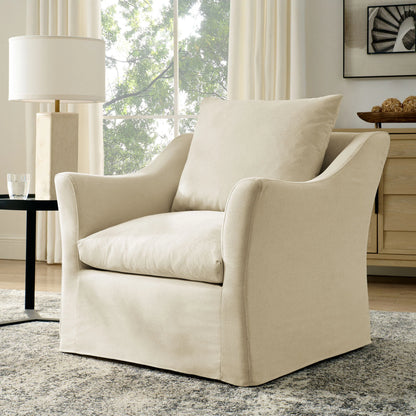 Somerset Linen Blend Upholstered Armchair