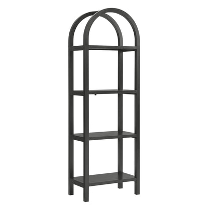 Vexley 72" Tall Narrow Arched Bookshelf – Elegant Vertical Storage