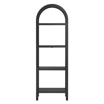 Vexley 72" Tall Narrow Arched Bookshelf – Elegant Vertical Storage