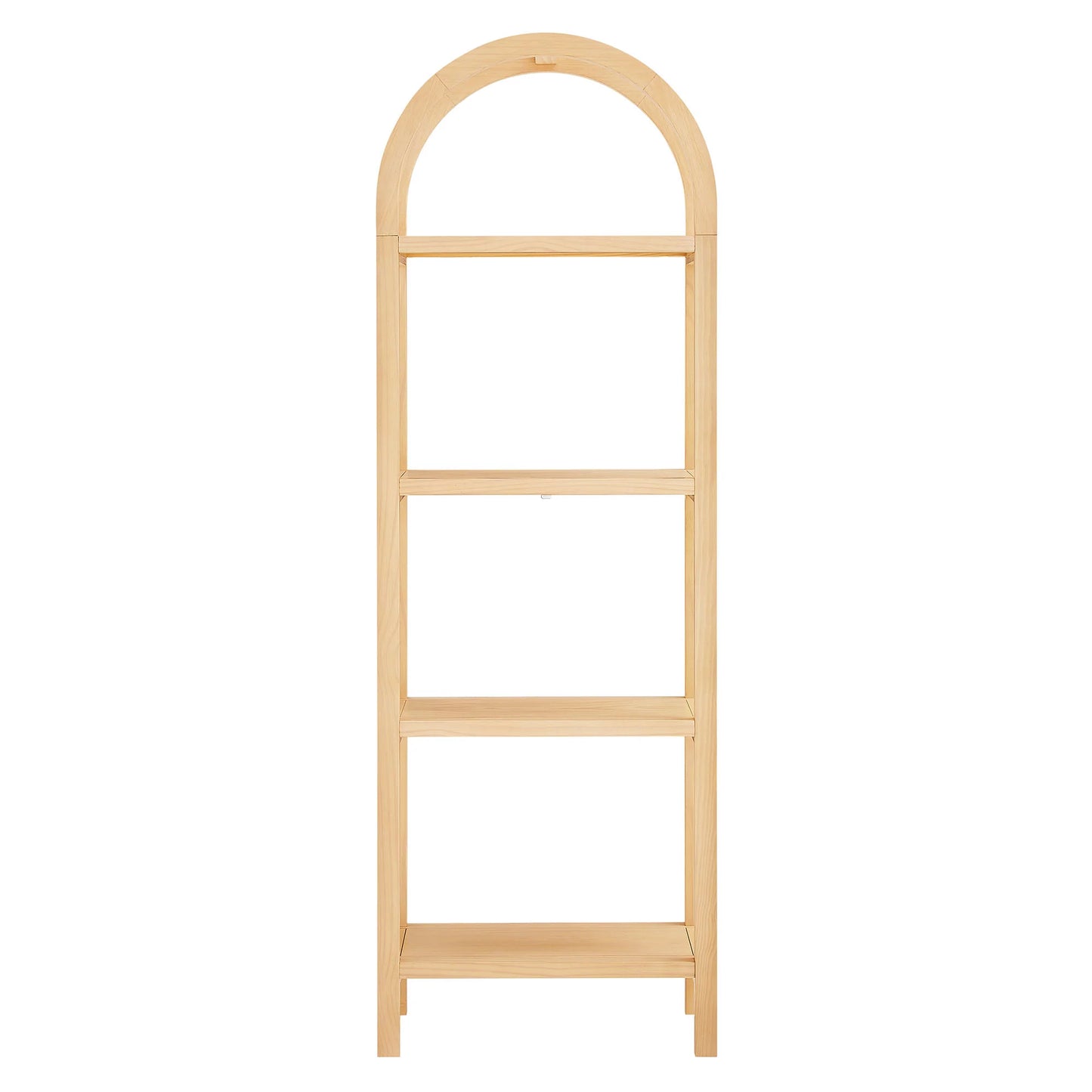 Vexley 72" Tall Narrow Arched Bookshelf – Elegant Vertical Storage
