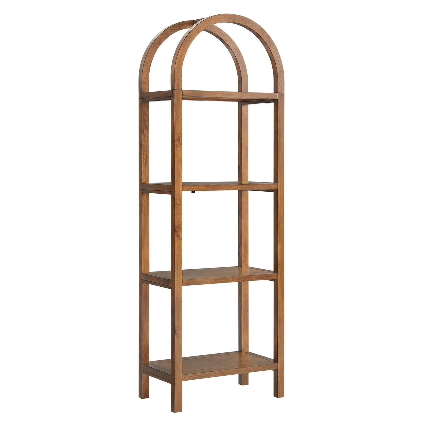 Vexley 72" Tall Narrow Arched Bookshelf – Elegant Vertical Storage