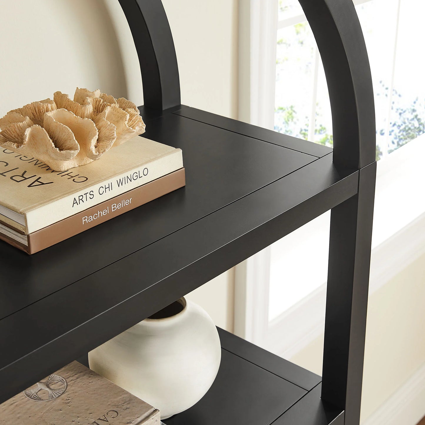 Vexley 60" Wide Arched Bookshelf – Elegant & Spacious Storage