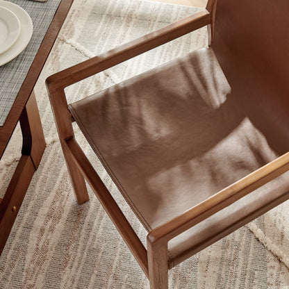 Sonora Genuine Leather Dining Chair – Sleek & Sophisticated Seating