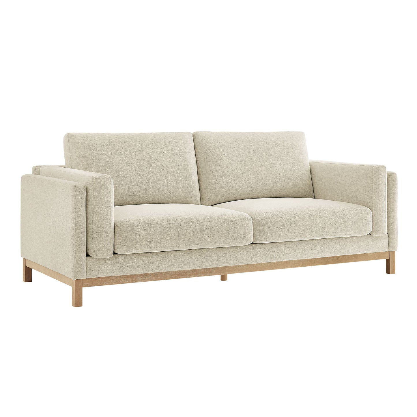 Roscoe 81-Inch Vegan Leather Sofa – Modern 3-Seater Couch with Clean Lines & Upholstered Finish