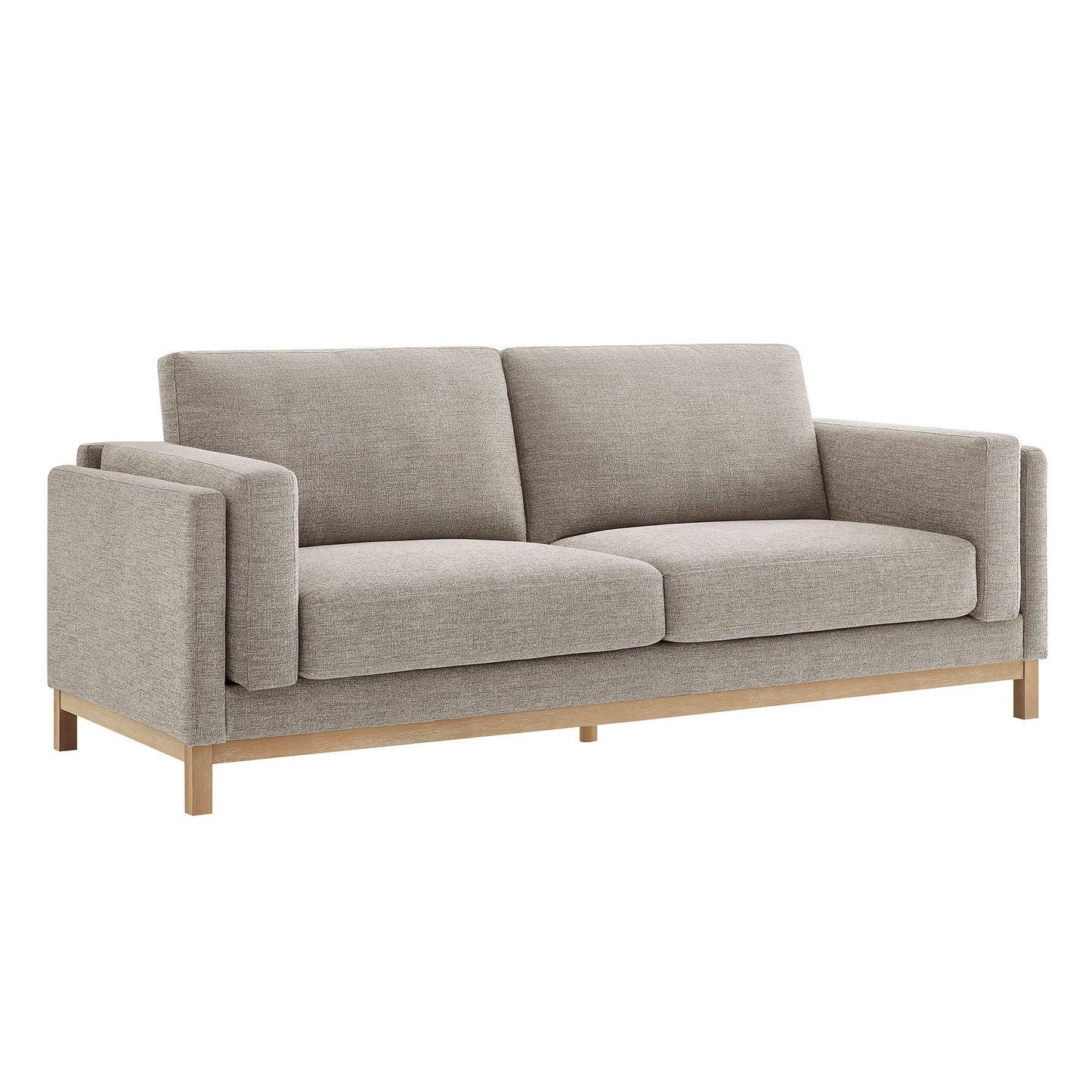 Roscoe 81-Inch Vegan Leather Sofa – Modern 3-Seater Couch with Clean Lines & Upholstered Finish