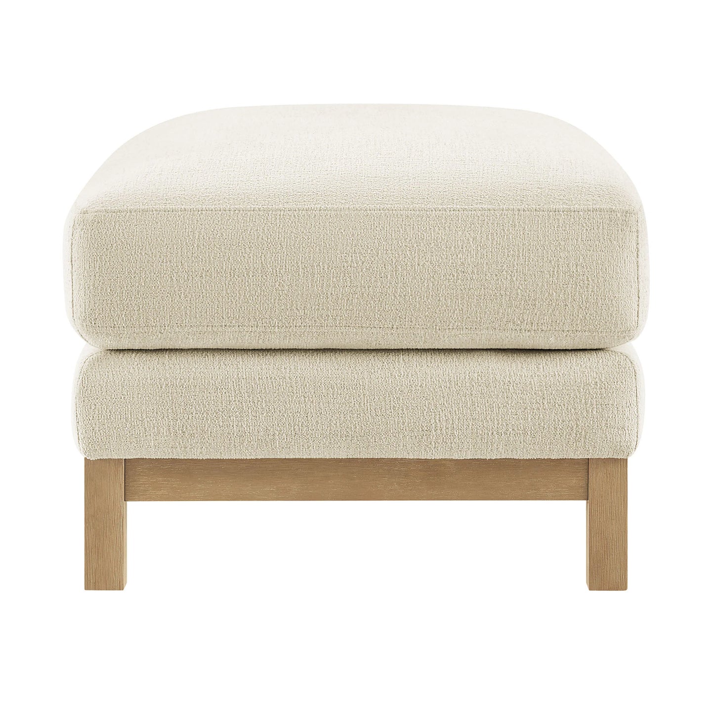 Roscoe Vegan Leather Ottoman – Modern Upholstered Footrest or Coffee Table Accent