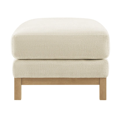 Roscoe Vegan Leather Ottoman – Modern Upholstered Footrest or Coffee Table Accent