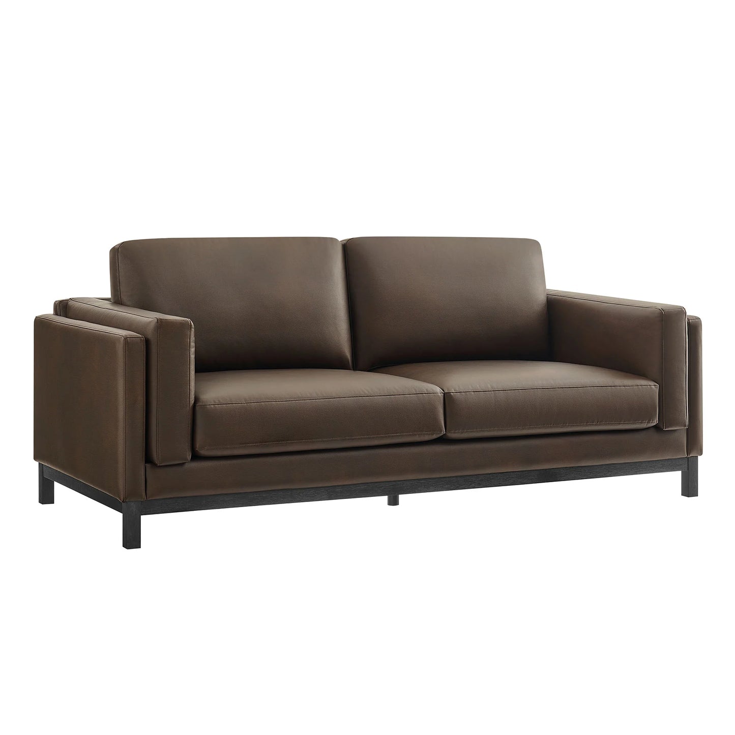 Roscoe 81-Inch Vegan Leather Sofa – Modern 3-Seater Couch with Clean Lines & Upholstered Finish