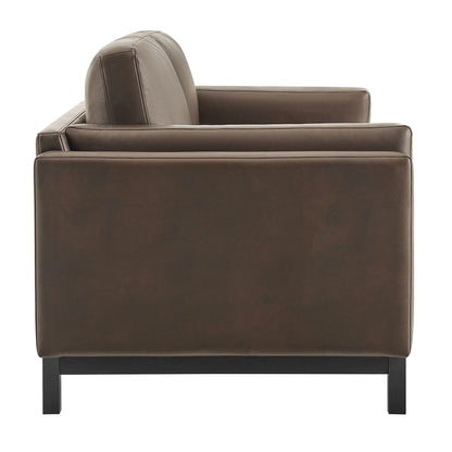 Roscoe 81-Inch Vegan Leather Sofa – Modern 3-Seater Couch with Clean Lines & Upholstered Finish