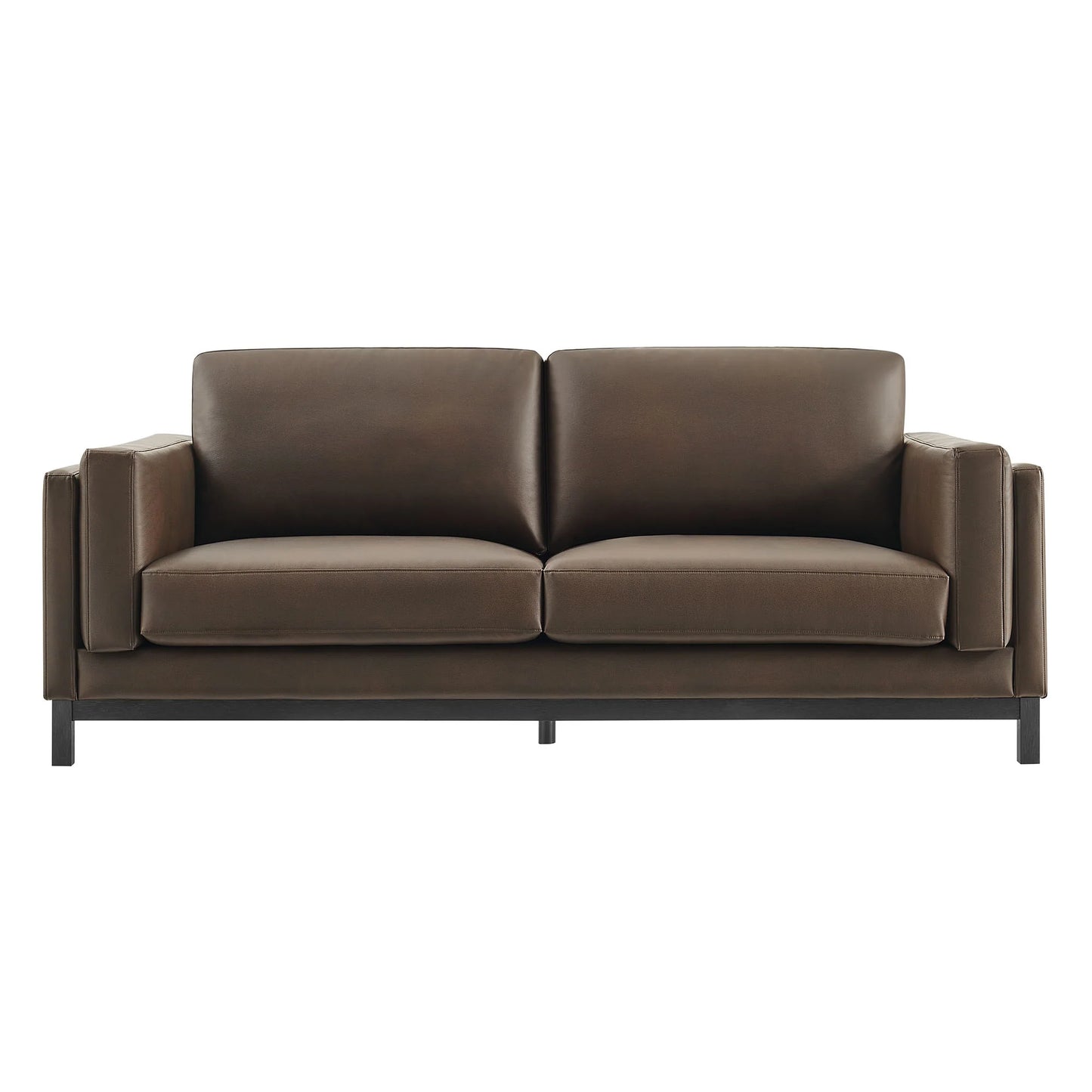 Roscoe 81-Inch Vegan Leather Sofa – Modern 3-Seater Couch with Clean Lines & Upholstered Finish