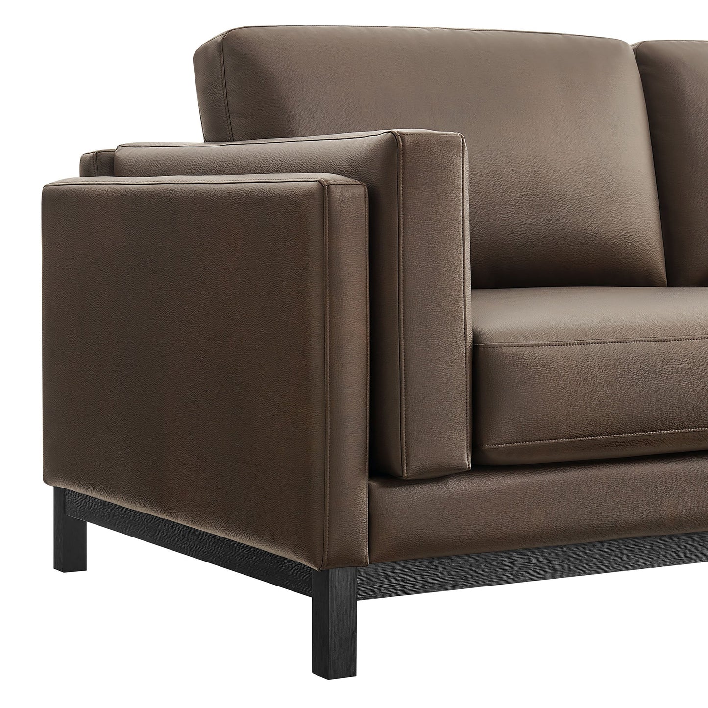 Roscoe 81-Inch Vegan Leather Sofa – Modern 3-Seater Couch with Clean Lines & Upholstered Finish