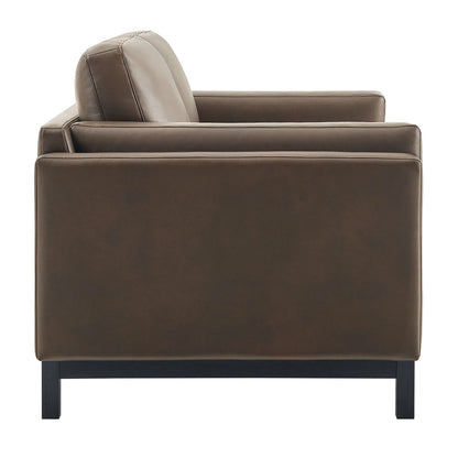 Roscoe 63-Inch Vegan Leather Loveseat – Modern 2-Seater Sofa with Clean Lines & Upholstered Finish