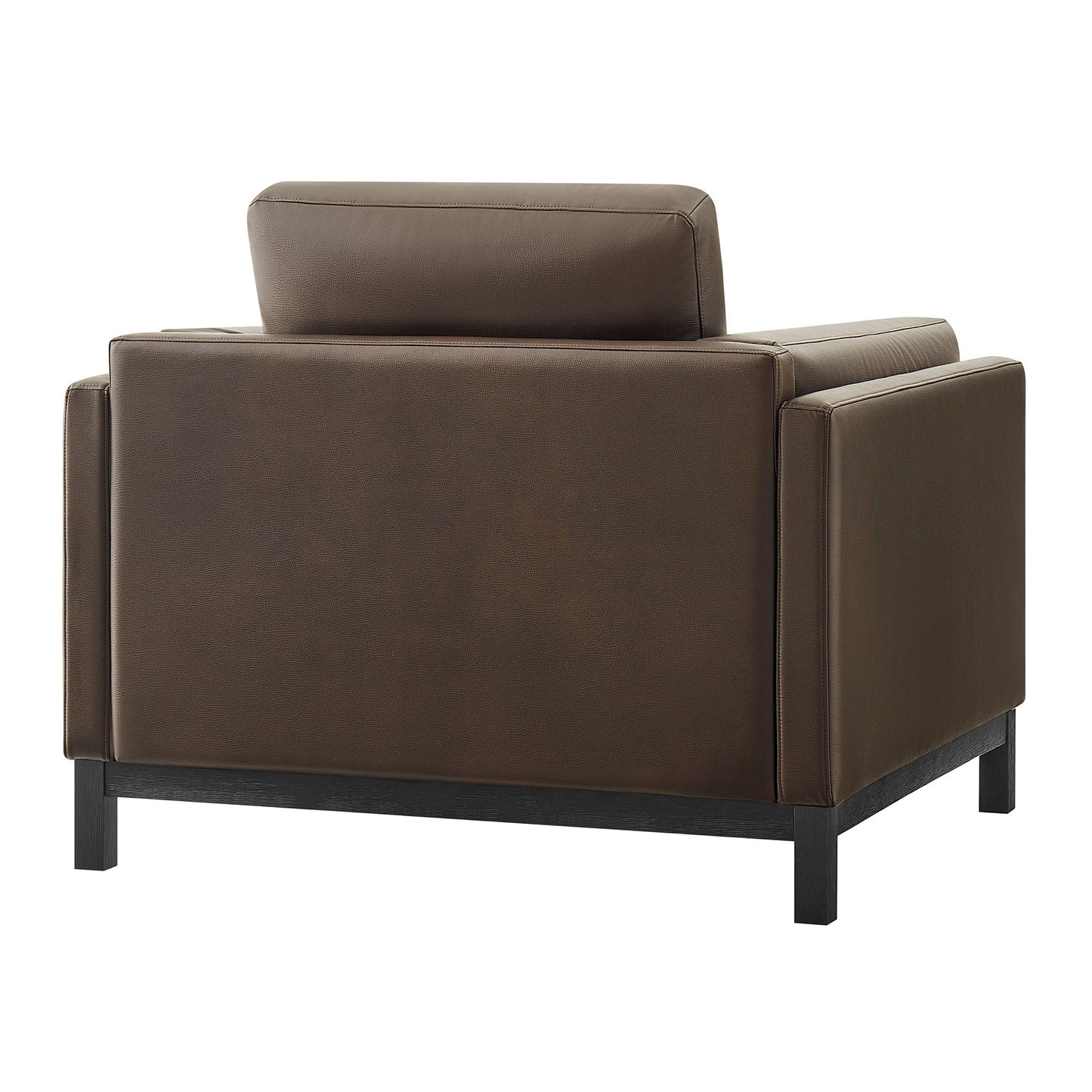 Roscoe Vegan Leather Armchair – Modern Upholstered Accent Chair with Wide Seat & Clean Lines