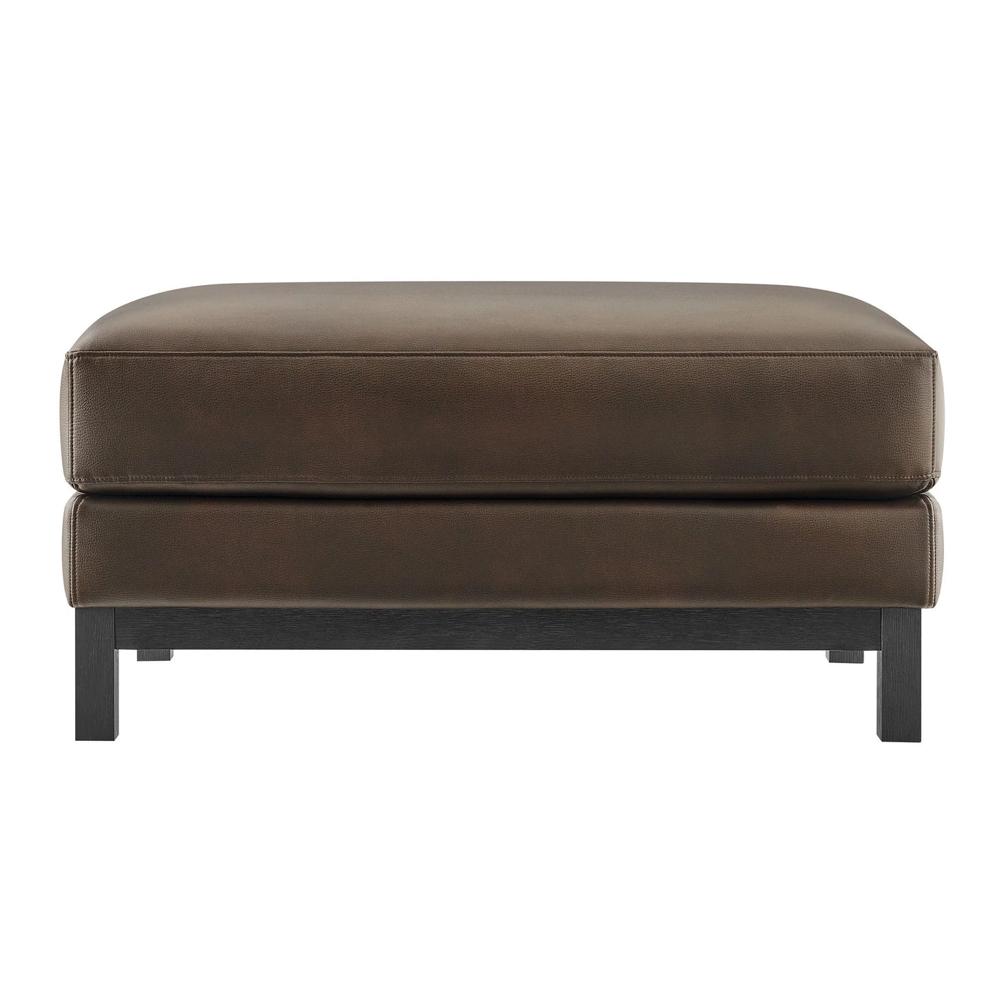 Roscoe Vegan Leather Ottoman – Modern Upholstered Footrest or Coffee Table Accent
