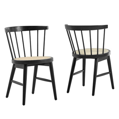 Lykke Curved Spindle Back Dining Chairs – Set of 2 Stylish Seating