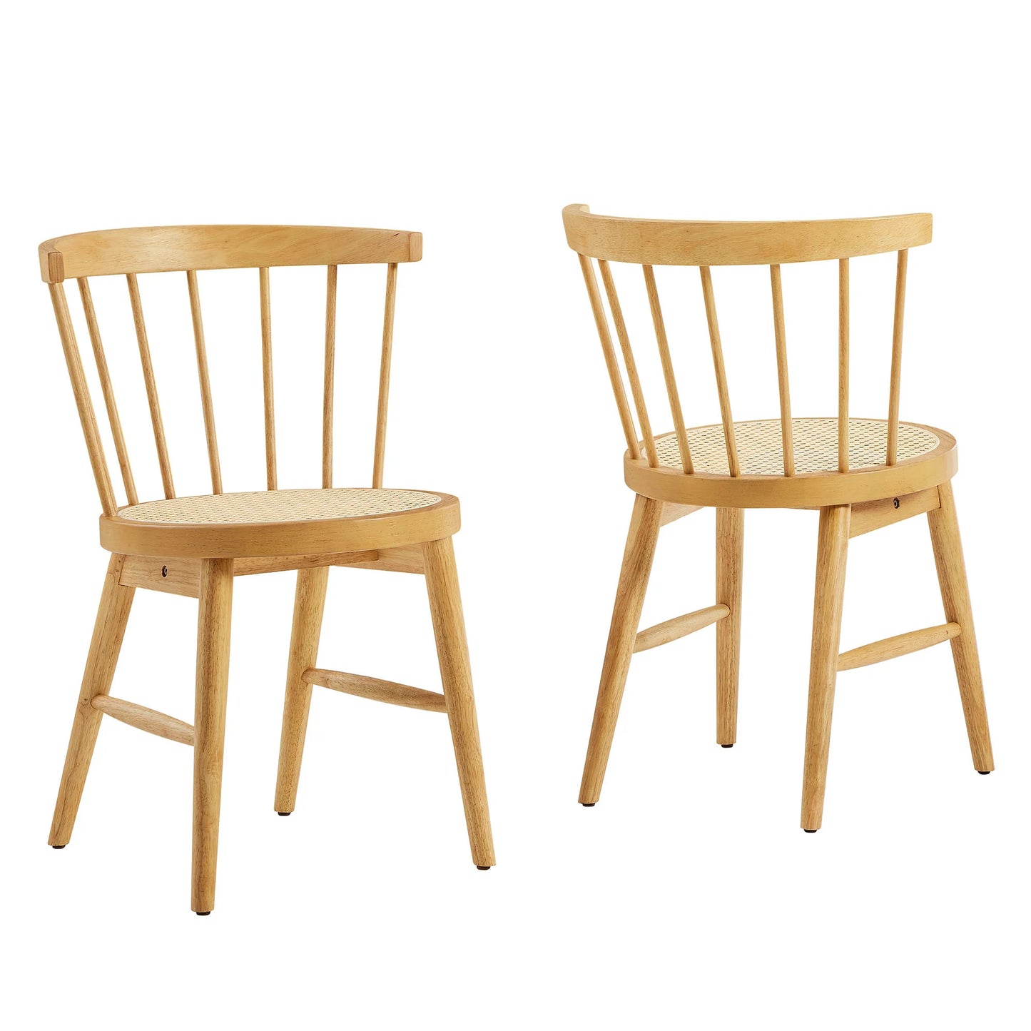 Lykke Curved Spindle Back Dining Chairs – Set of 2 Stylish Seating