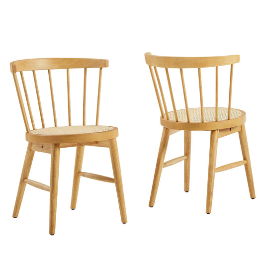 Lykke Curved Spindle Back Dining Chairs – Set of 2 Stylish Seating