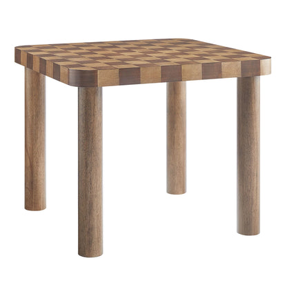 Oscar 36" Square Checkered Dining Table – Modern Geometric Kitchen Table