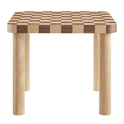 Oscar 36" Square Checkered Dining Table – Modern Geometric Kitchen Table