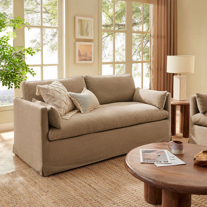 Wellfleet Slipcovered Linen‑Blend Loveseat
