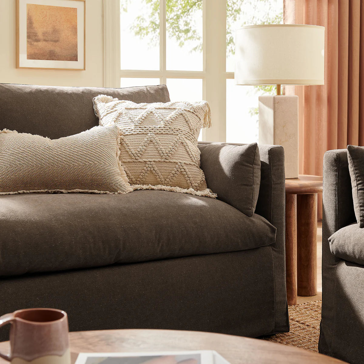Wellfleet Slipcovered Linen‑Blend Loveseat