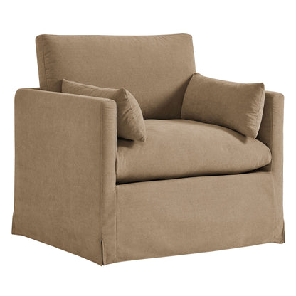 Wellfleet Slipcovered Linen‑Blend Armchair