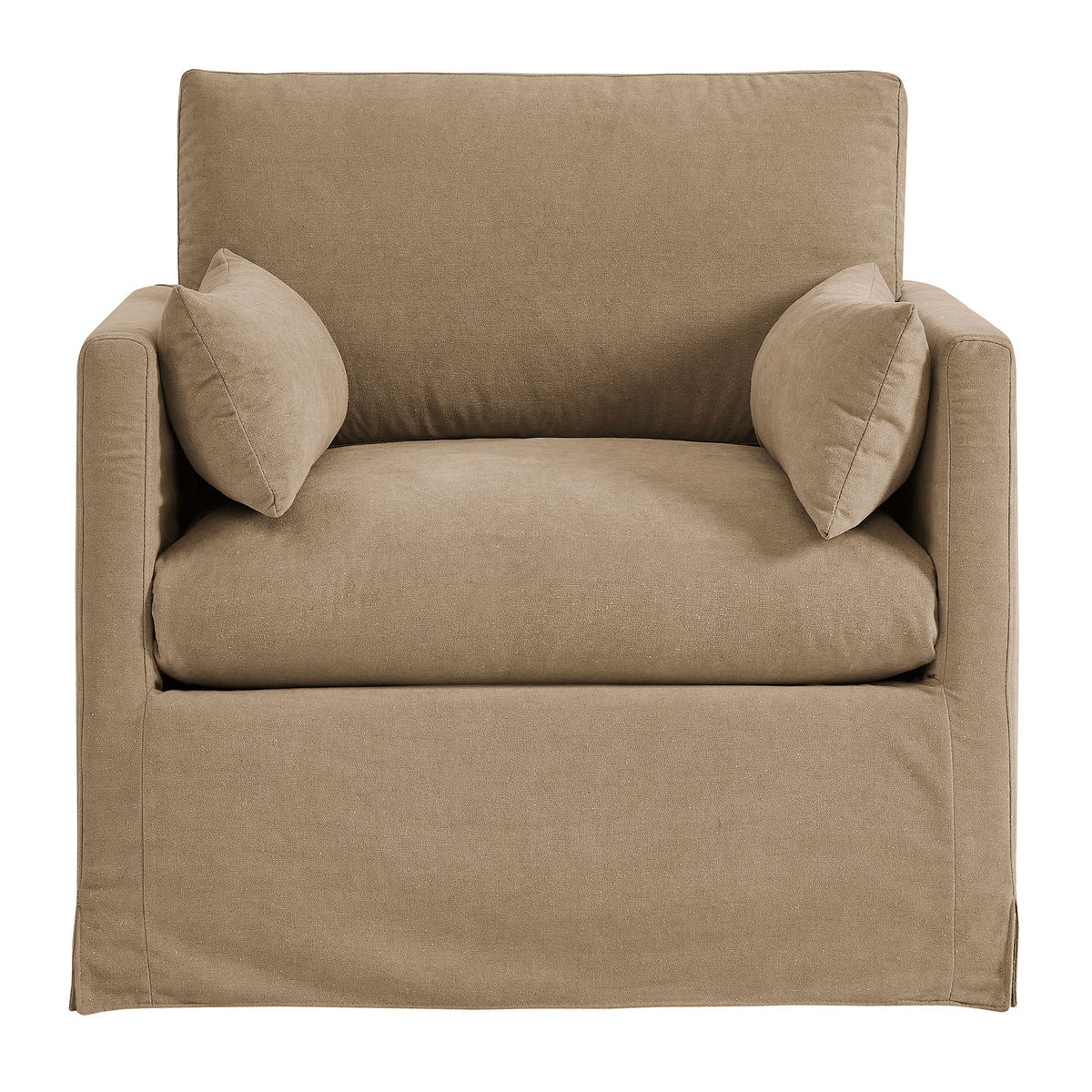 Wellfleet Slipcovered Linen‑Blend Armchair