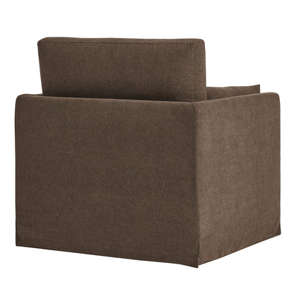 Wellfleet Slipcovered Linen‑Blend Armchair