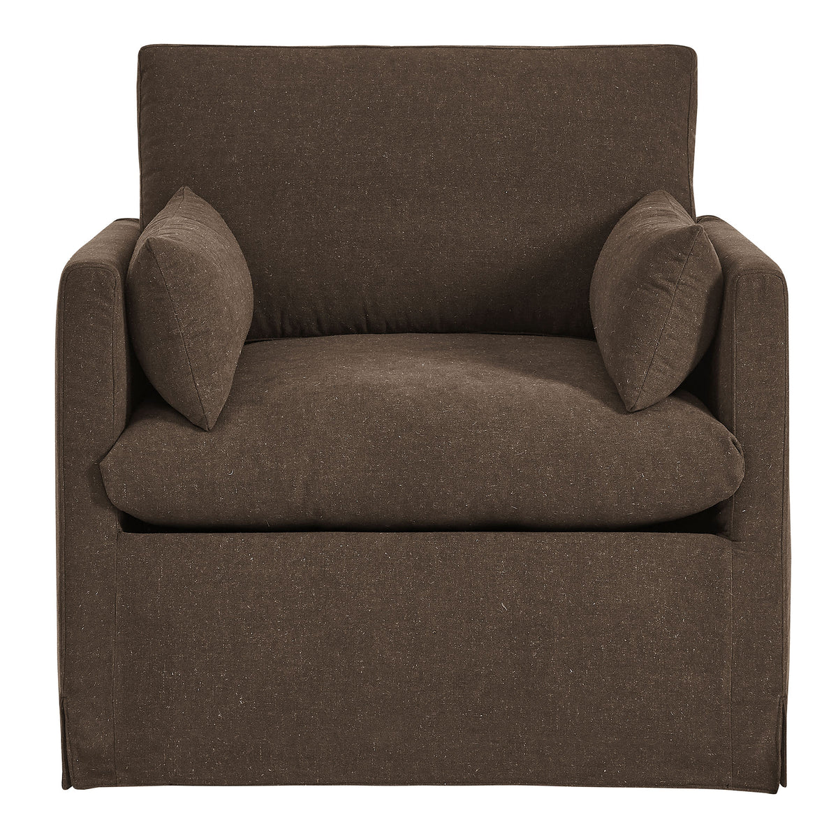 Wellfleet Slipcovered Linen‑Blend Armchair