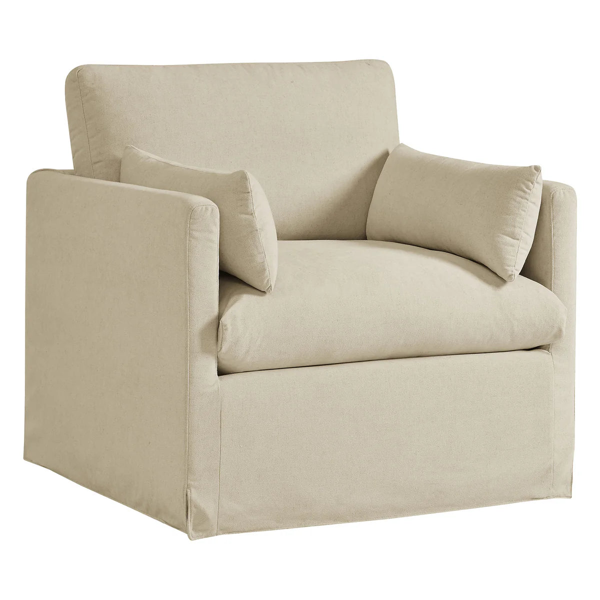 Wellfleet Slipcovered Linen‑Blend Armchair