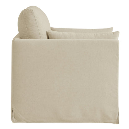 Wellfleet Slipcovered Linen‑Blend Armchair