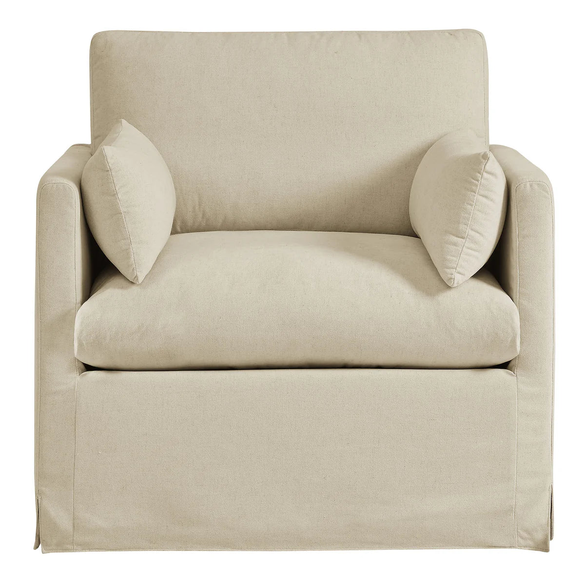 Wellfleet Slipcovered Linen‑Blend Armchair