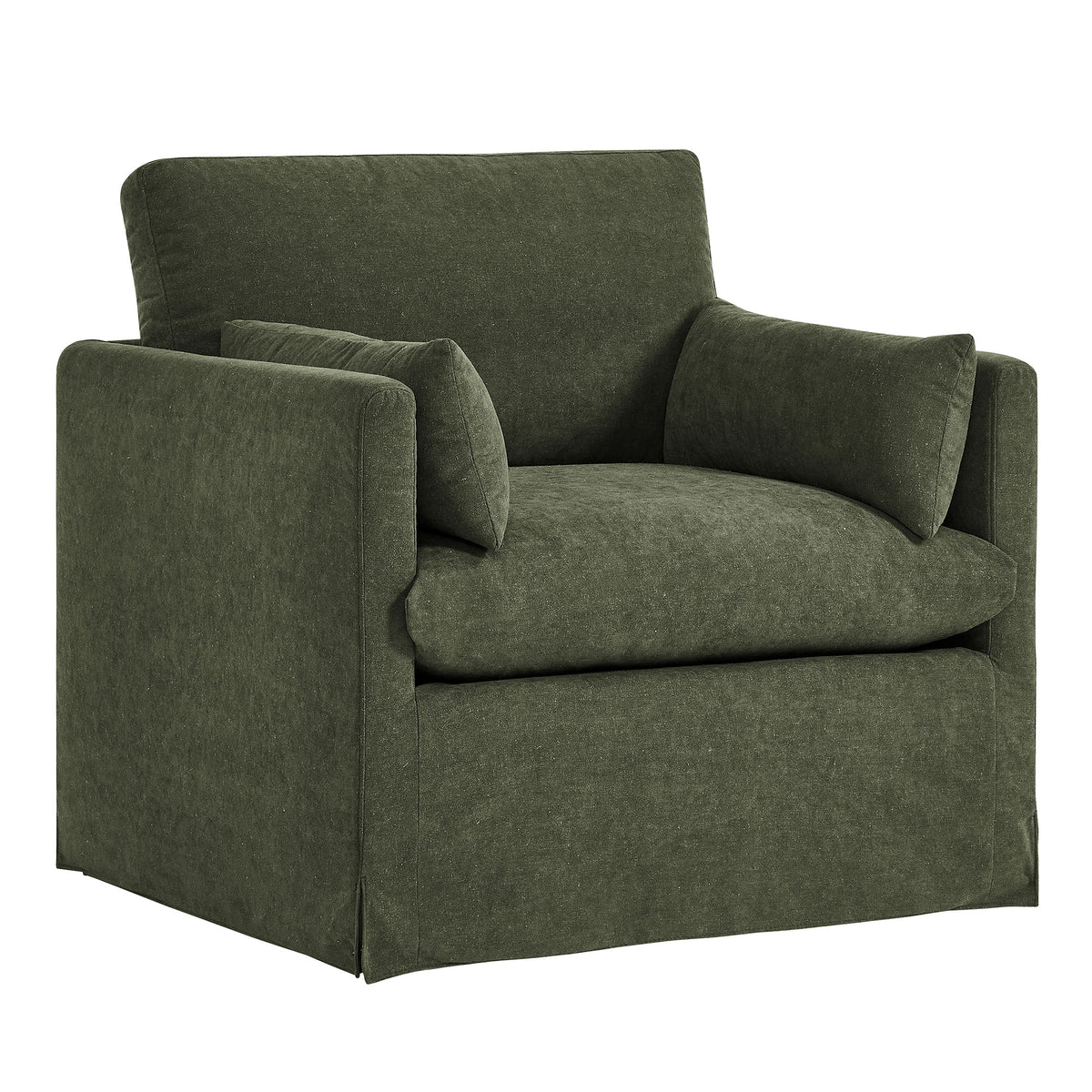 Wellfleet Slipcovered Linen‑Blend Armchair