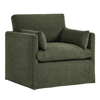 Wellfleet Slipcovered Linen‑Blend Armchair