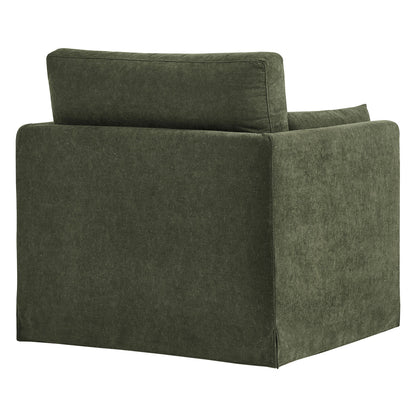 Wellfleet Slipcovered Linen‑Blend Armchair