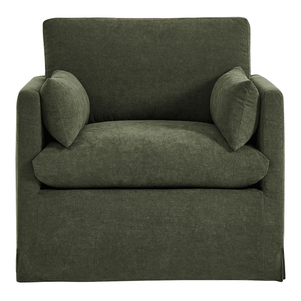 Wellfleet Slipcovered Linen‑Blend Armchair