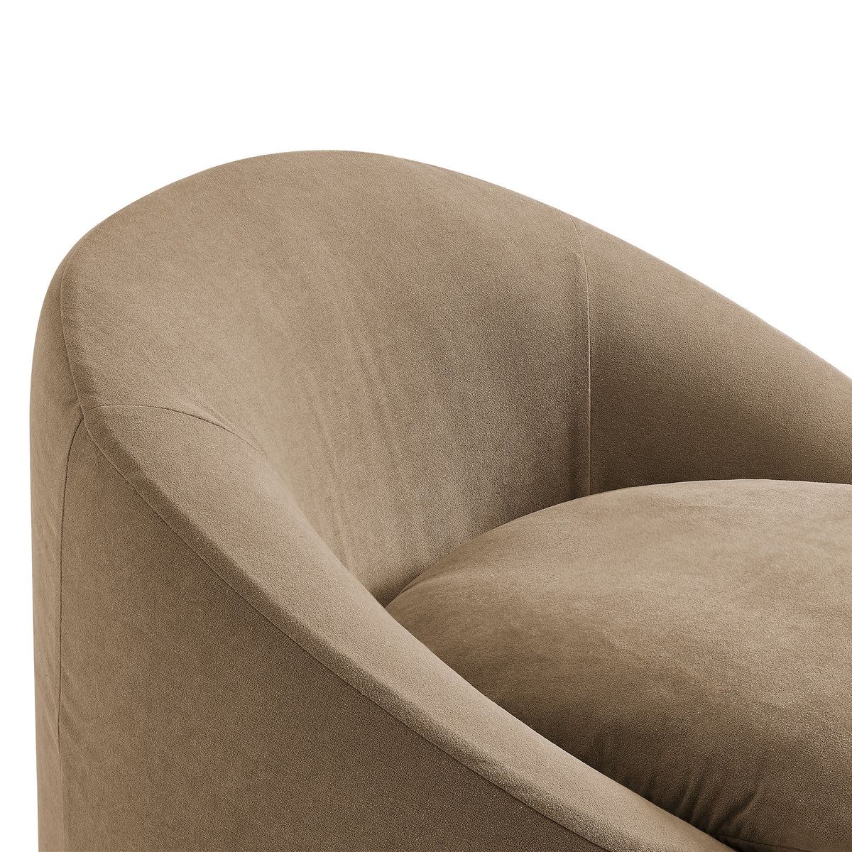 Sadie Slipcovered Linen‑Blend Round Accent Chair