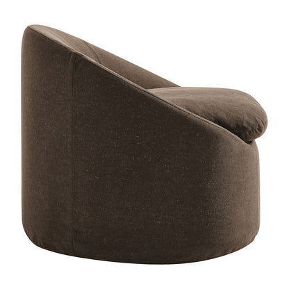 Sadie Slipcovered Linen‑Blend Round Accent Chair