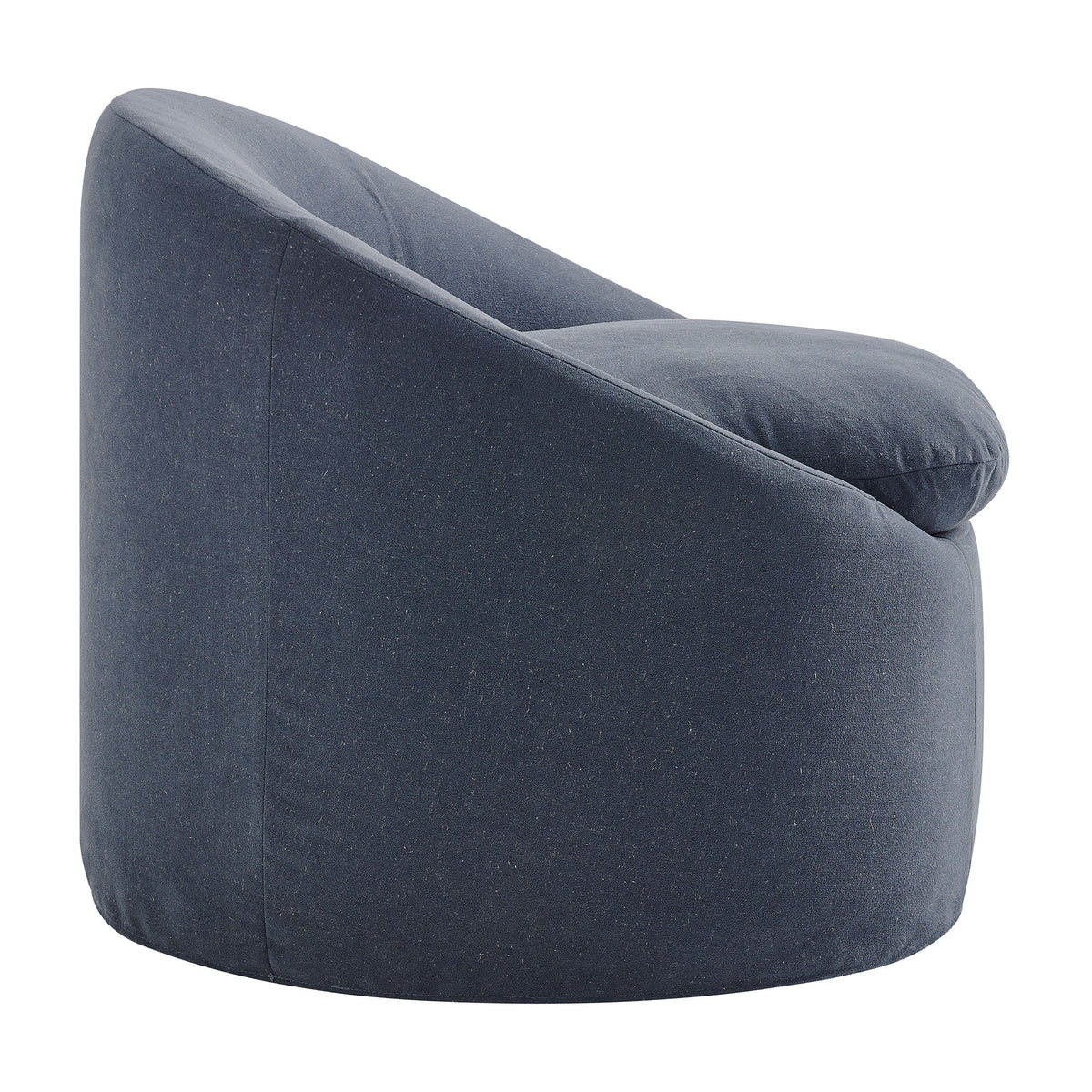 Sadie Slipcovered Linen‑Blend Round Accent Chair